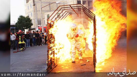 مانور روز آتش نشانی و ایمنی میانه /گزارش تصویری