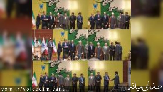 اهداء لوح تقدیر به رییس باشگاه پژوهشگران جوان و نخبگان واحد میانه توسط آیت اله هاشمی + تصاویر