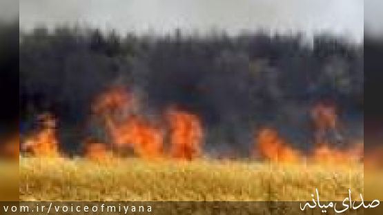 آتش سوزي و خسارت در سه روستاي شهرستان ميانه