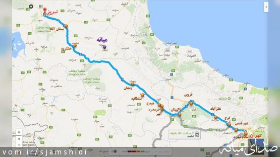 میانه "فرزندخواندۀ" اتوبان تبریز تهران (آزادراه 2)/تصویر