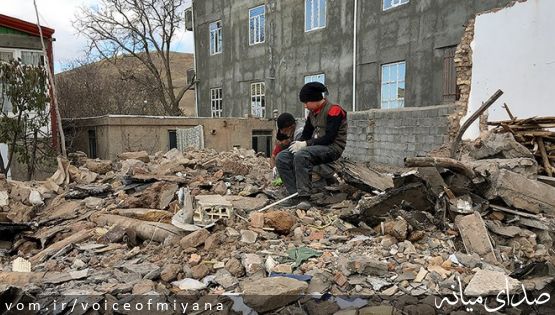 داستان سرما و زلزله زدگان بی سرپناه ؛مناطق زلزله زده میانه و سراب در سراب بازسازی