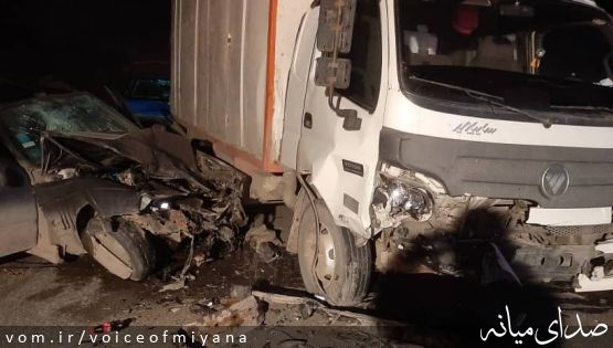 جزییات تصادف سه خودرو در محور میانه-زنجان با ۶ مصدوم +تصاویر