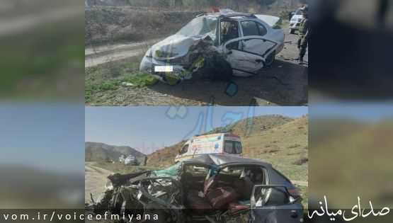 در دو روز تعطیلات رخ داد؛ ۱۵ مصدوم در تصادفات محورهای مواصلاتی میانه