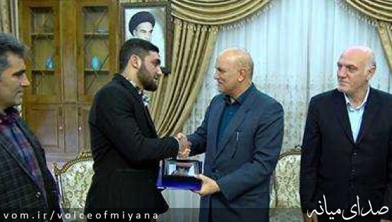 تجلیل استاندار از ابوالفضل چوپانی کشتی گیر میانه ای