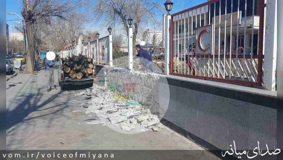 بدون شرح از قلع و قمع درختان هلال احمر میانه