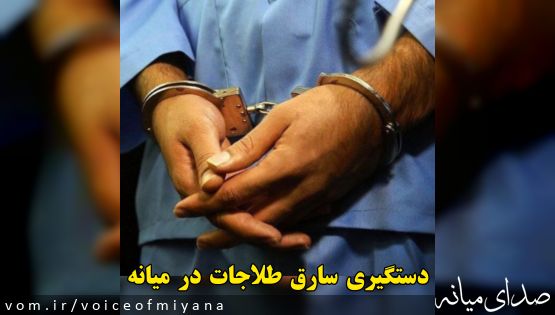 سارق طلاجات منازل توسط پلیس میانه دستگیر شد