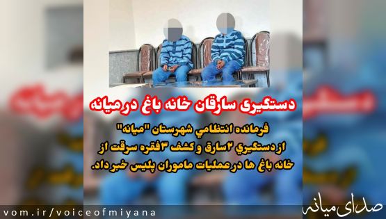 دستگيری سارقان خانه باغ ها و ساختمان های نیمه کاره در " میانه"