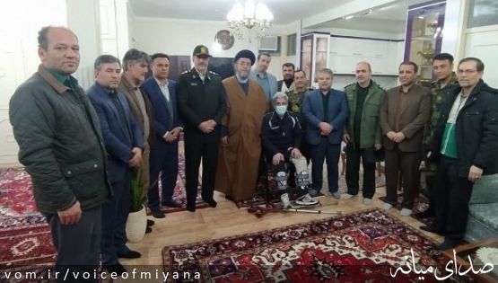 دیدار مسولان شهرستان میانه با جانباز علی بالایی