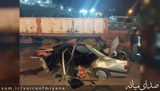 ۲ فوتی و ۲ مصدوم در برخورد پژو با تریلی حوالی پارک جنگلی
