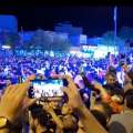 تصاویری از جشن قهرمانی شبانه و مردمی تراکتور آذربایجان در لیگ برتر در میدان معلم میانه
