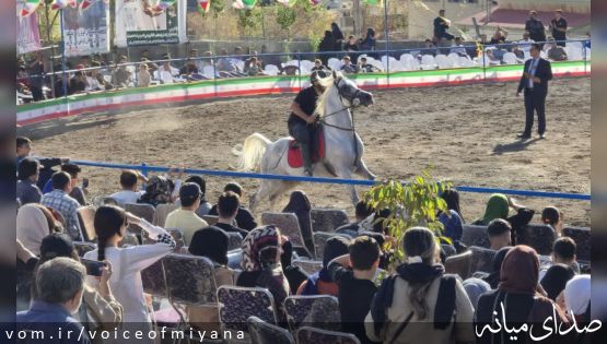 برگزاری اولین جشنواره کشوری شو سواره «جام سبلان» در میانه +تصاویر