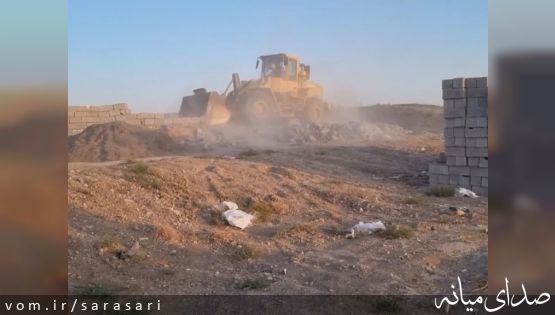 تخریب دیوارکشی غیر مجاز در شهرک مدنی میانه