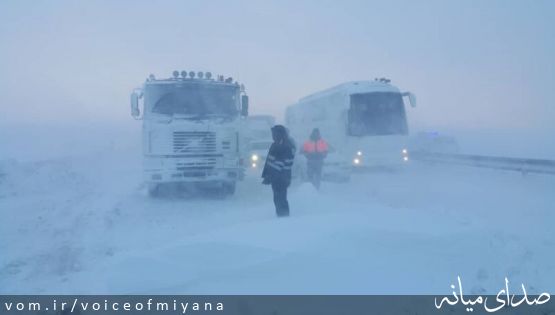 اتوبان پیامبر اعظم (ص) بسته شد/ تردد از جاده قدیم میانه با رعایت احتیاط
