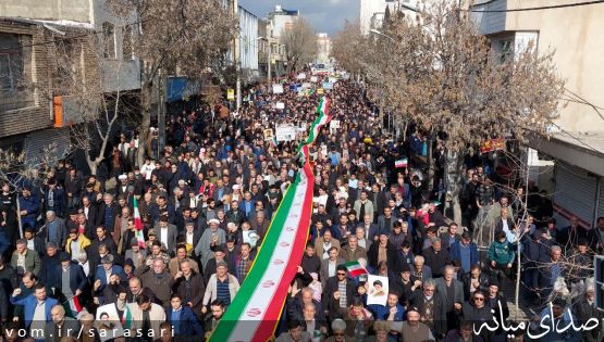 تصاویری از راهپیمایی ۲۲ بهمن ۱۴۰۴ مردم میانه