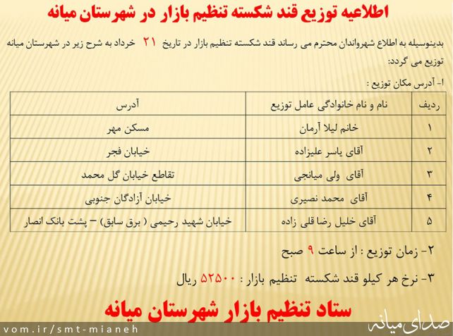 تصویر اداره صمت شهرستان میانه